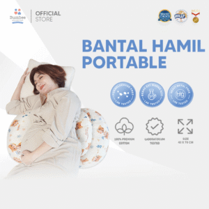 Bantal Hamil Portable | Bantal Penyangga Perut & Punggung Ibu Hamil